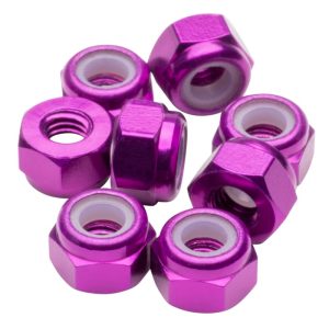 1Up Racing - Premium M3 aluminium locknuts - Purple (8)