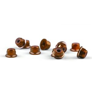 Avid Ringer - Orange aluminium M3 flanged locknuts (10 pcs)