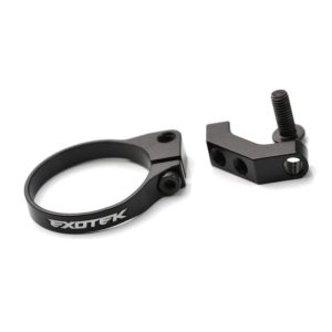 Black 7075 aluminium clamp on fan mount for 20mm diameter motors  (Losi Mini-B or Mini-T 2.0)