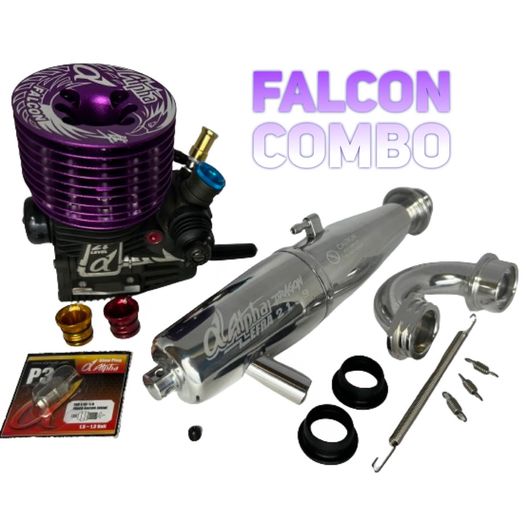 Alpha Falcon – 3 port .21 size pro competition engine (pre broken-in) with EFRA 2159 tuned pipe combo - Image 2