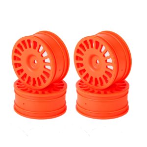 Fluoro Orange - 18 spoke 25mm rally wheels - 4 pcs (PTG-2)
