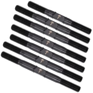 1Up Racing - Pro Duty 3.5mm titanium turnbuckle set - Polished Black (Associated B74.2 or B74.2D)