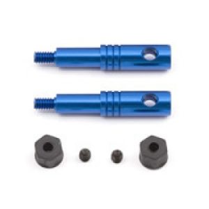 Blue aluminium wide front axles - pr (RC10GT or RC10 BK)