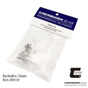 Takashima Carbon Steel Grade 12.9 120deg flat head full screw set for steel chassis – inc 2mm tool (Schumacher Mi9)