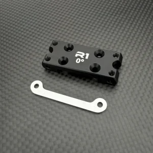 R1 Wurks – Black 7075 T6 Aluminium Front Arm Mount with Brace – 0 Deg (R1B)