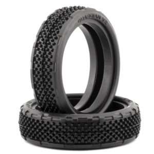 Avid - Guardian V2 - 2.2" slim 2wd front 1/10th off road carpet tires - pr (A3 - Medium - Green compound)