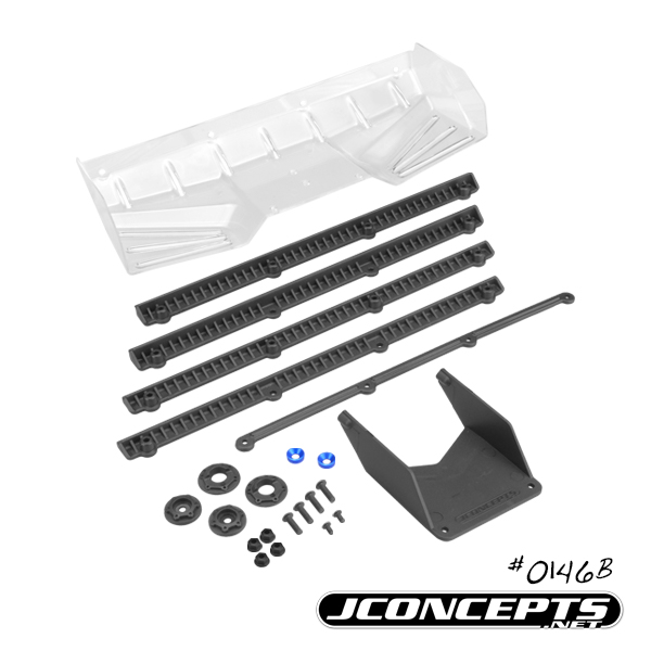 Hybrid - polycarbonate pre-trimmed 1/8th replacement wing with black gurney options (most 1/8th buggies or truggies)
