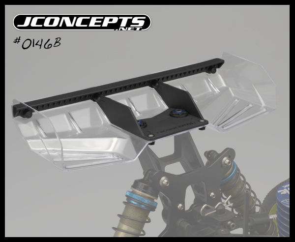 Hybrid - polycarbonate pre-trimmed 1/8th replacement wing with black gurney options (most 1/8th buggies or truggies)