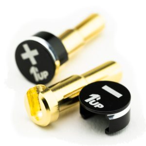 1Up Racing - LowPro bullet plugs and grips - 4/5mm stepped - stealth (black/black)