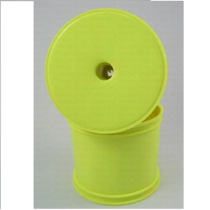 40 Series Velocity dished monster truck wheels - yellow (TMaxx, Savage, MGT etc)
