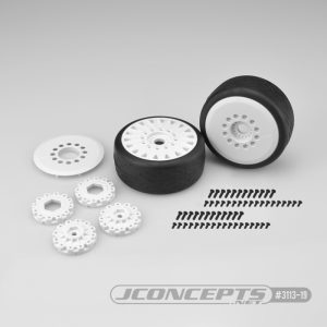 Speed Claw - premounted belted platinum compound speed run tyres on white Cheetah wheels- pr (fits Traxxas and Arrma vehicles)