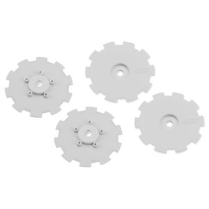 Hazard - white wheel dishes - 4 pcs (fits Losi SCT-E or TLR 22SCT JC3352)
