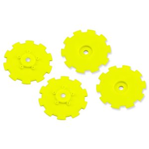 Hazard - white wheel dishes - 4 pcs (fits Losi SCT-E or TLR 22SCT JC3352)