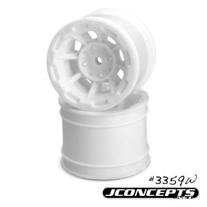 Hazard - white 1.7" rear wheels - pr (Associated RC10 Classic)
