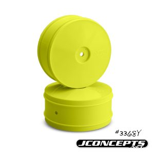 Bullet - 60mm yellow dished hex front wheels - pack of 4 (Kyosho Lazer ZX6, Yokomo BMax4 III or Xray XB4 with 12mm adaptors) (d)