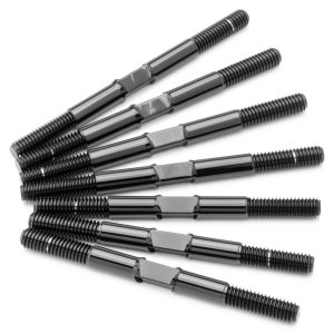 1Up Racing - Pro Duty 3.5mm titanium turnbuckle set - Polished Black (TLR 22X-4)