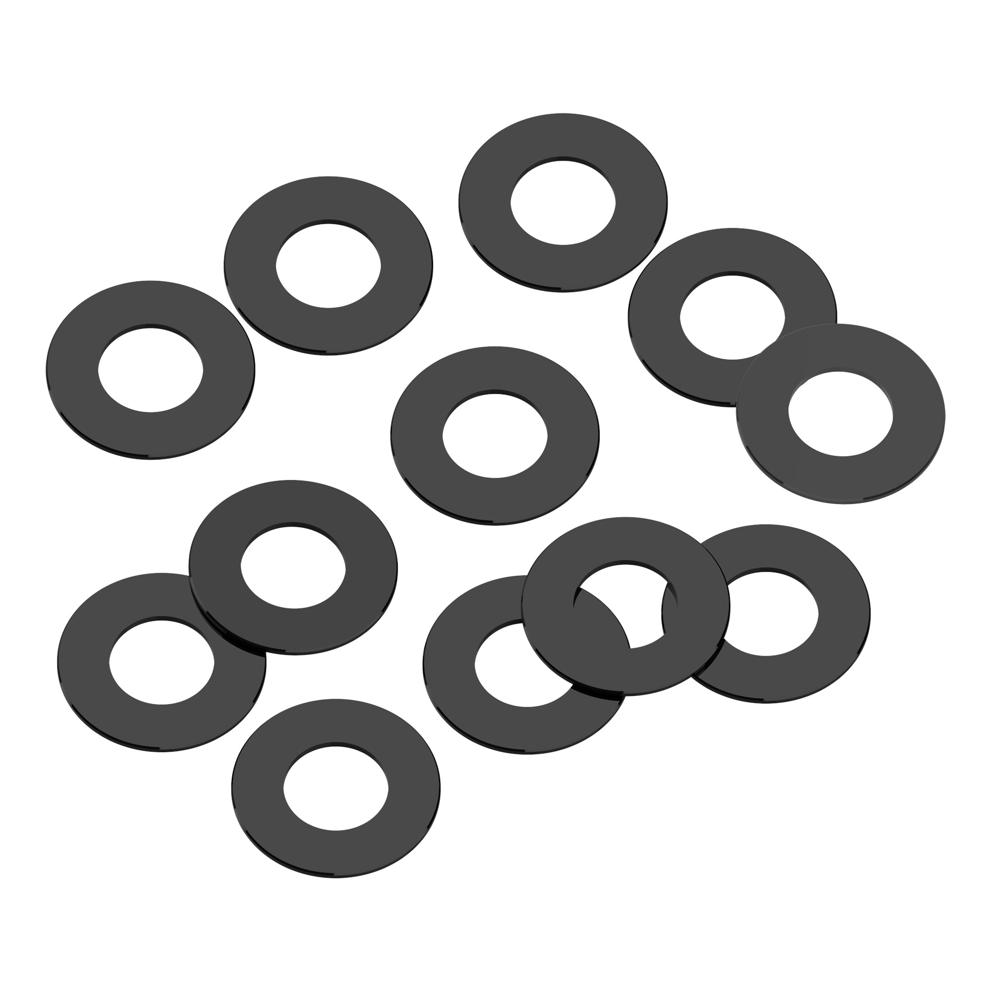 1Up Racing - Precision aluminium 3 x 6mm shims - 0.25mm - Black (12)