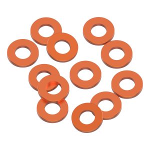 1Up Racing - Precision aluminium 3 x 6mm shims - 0.75mm - Orange (12)