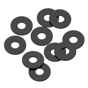 1Up Racing - Precision aluminium 3 x 8mm shims - 0.5mm - Black (10)