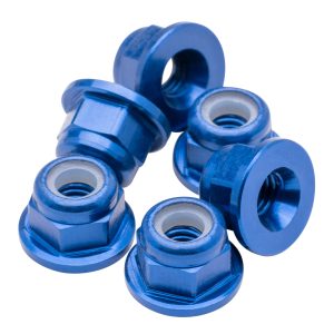 1Up Racing - Premium M3 flanged locknuts - Dark Blue (6)