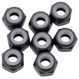 1Up Racing - 7075 Premium M3 locknuts - Black (8)