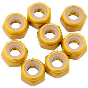 1Up Racing - 7075 Premium M3 locknuts - Gold (8)