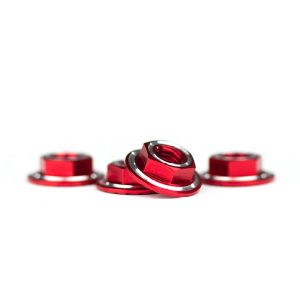Avid RINGER M4 serrated wheel nuts - red (4 pcs)