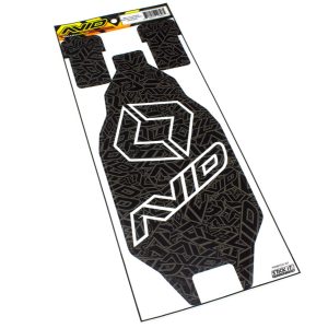 Avid logo chassis protector - black (Associated B6.4)