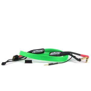 Avid R/C colour coded 2S balance charge lead - XT60 to dual 4/5mm plugs - 2 foot (Green)