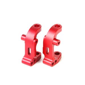 Red aluminium front caster blocks - pr (BHC-1)