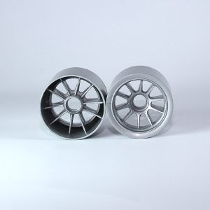 F1 front wheels - for foam tyres - gun metal (pr)