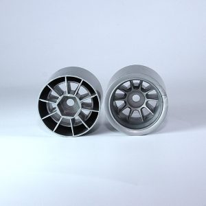 F1 rear wheels - for foam tyres - gun metal (pr)