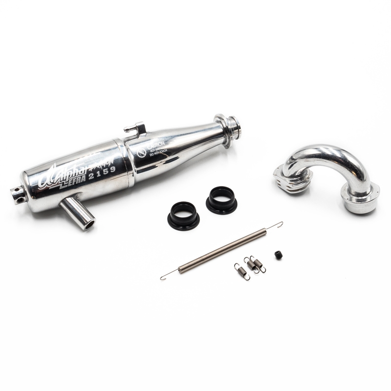 Dragon IV Edition 2 – 3 port .21 size engine (pre broken-in with new 7.5mm carb and injector backplate) with EFRA 2159 tuned pipe combo