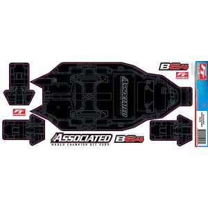 Factory Team printed chassis protective sheet - +3mm (Associated B6.4)