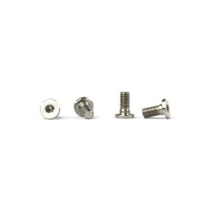 Titanium M3 x 6mm flutten low profile screws (4)