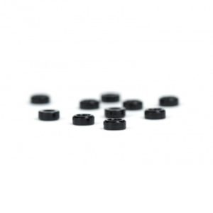 Black aluminium ball stud washers - 10 pieces (2.25mm)