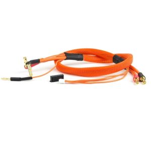 Avid R/C colour coded 2S balance charge lead - 4mm and 5mm plugs - 2 foot (Orange)
