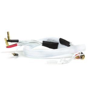 Avid R/C colour coded 2S balance charge lead - 4mm and 5mm plugs - 2 foot (White)
