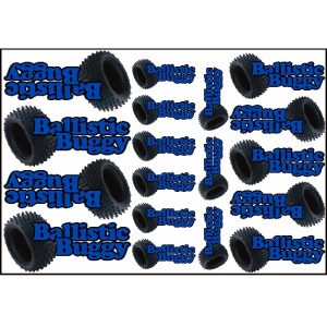 Ballistic Buggy logo decal sheet (A5)