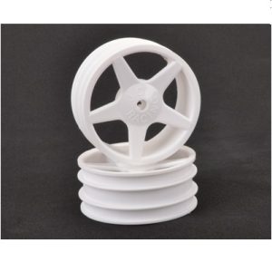 Front 2.2inch 5 spoke white wheels (Cat XLS)