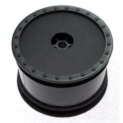 Borrego - buggy rear wheels - black - 2 (TLR Twenty Two or Associated B4 etc with hex conversion)