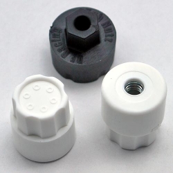 Hub Nutz - realistic centre hub nuts - to fit DE Racing Trinidad wheels - White (front) - 2