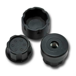 Hub Nutz - realistic centre hub nuts - to fit JConcepts Rulux SC wheels - Black (rear) - 2