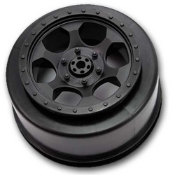 Trinidad - short course truck rear wheels - black - 2 (Associated SC10 or X-Factory SCX-60)