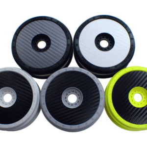 Wheel sticker discs for Borrego 1/8th buggy wheels - 8 (Silver Carbon Effect)