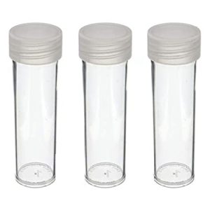 Small plastic storage tubez - 50mm x 10mm (3 pcs)