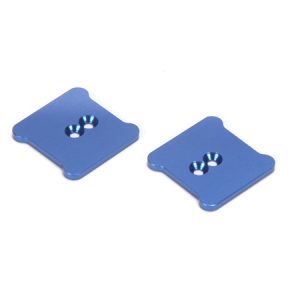 Blue aluminium battery mounting plates - 2 (AX10)
