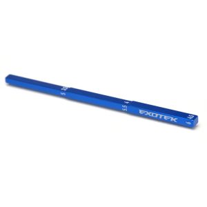 Blue aluminium long reach on road ride height gauge (suits F1 and GT12)