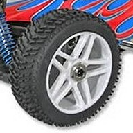 Hobao Split 5 spoke wheels - 1/8th buggy (white)
