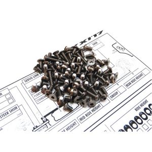 Titanium hex head screw set - 77pcs (Xray X1'17)